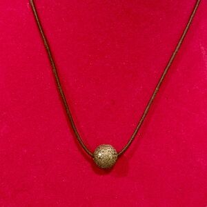 Diamond Pave Circle Pendant Necklace on Leather